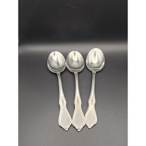 Oneida MORNING BLOSSOM Burnished Stainless Flatware Set Of 3 Teaspoons 6"